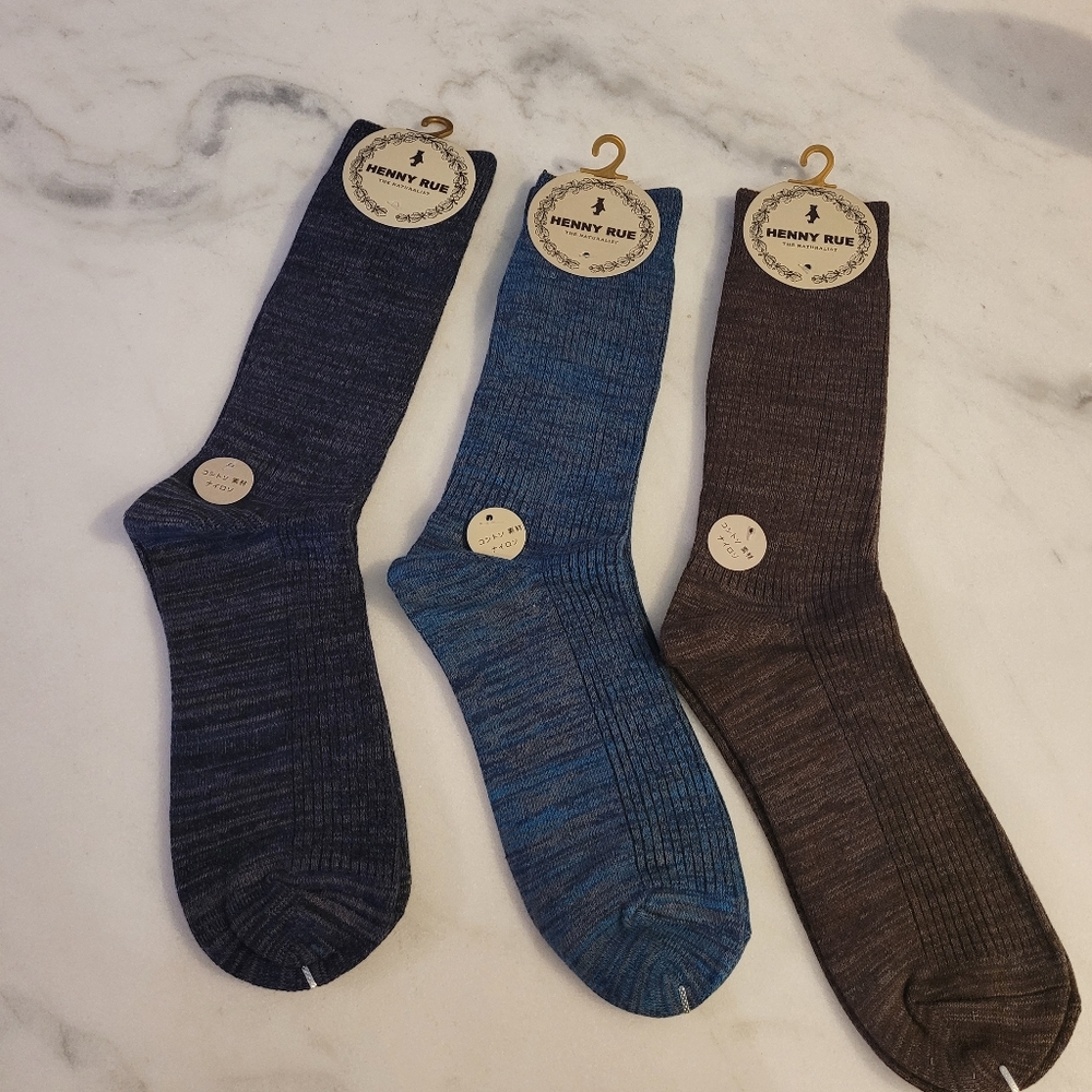 3 pk Henry Rue | Mid Calf Cotton Socks